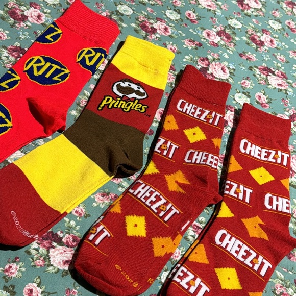 Snacks! Socks! New! 💫 4 pairs of socks never worn. Ritz! Pringles! Cheez-it! 👀 - Picture 4 of 5